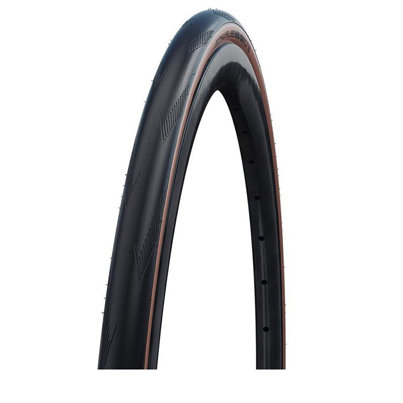 PNEU SCHWALBE ONE 700x25C HS462A PERFORMANCE RACEGUARD ADDIX SOUPLE NOIR/MARRON 25-622