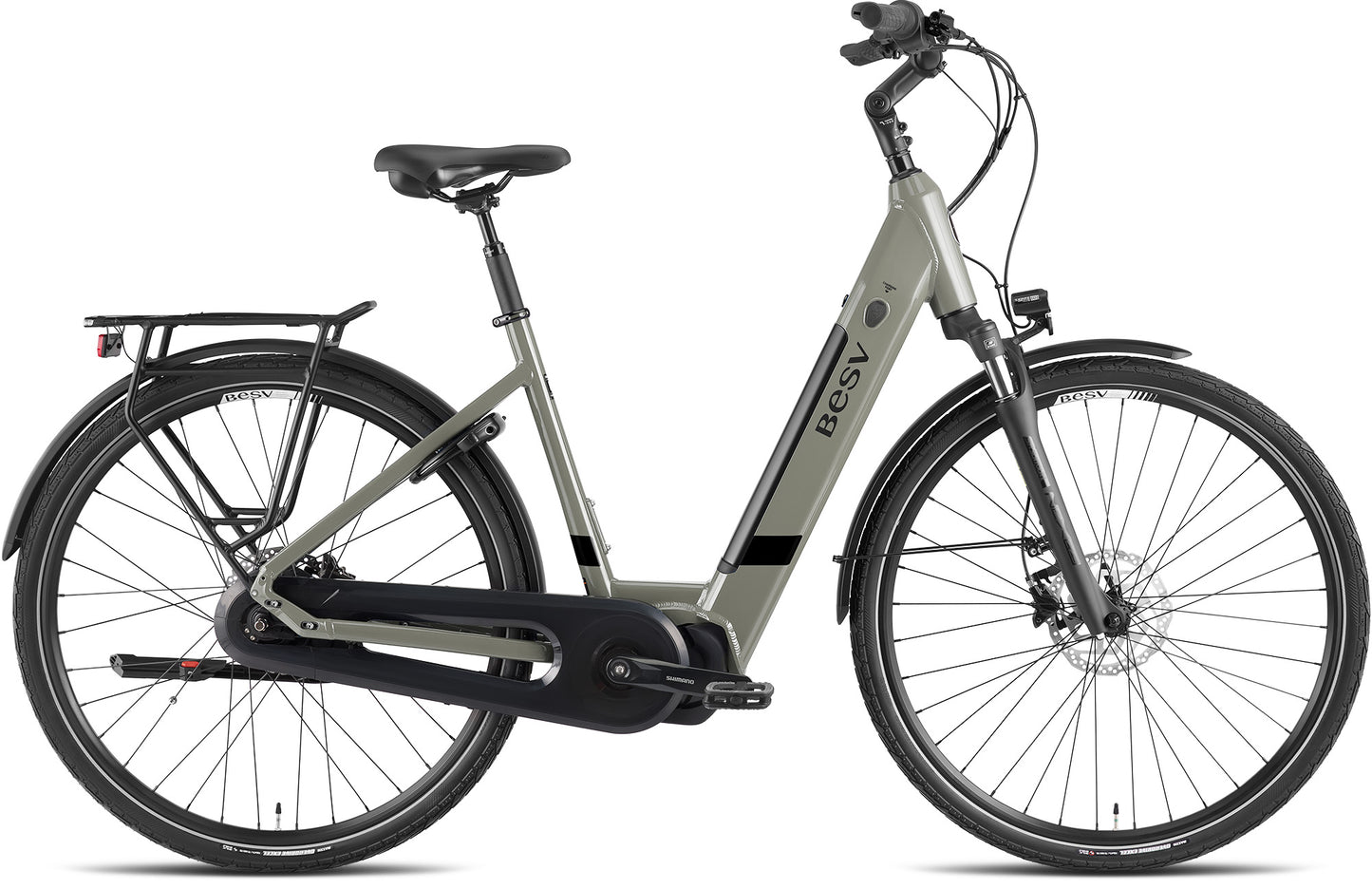 Vélo Electrique VTC Vae BESV CT 2.3 LS cadre ouvert Gris