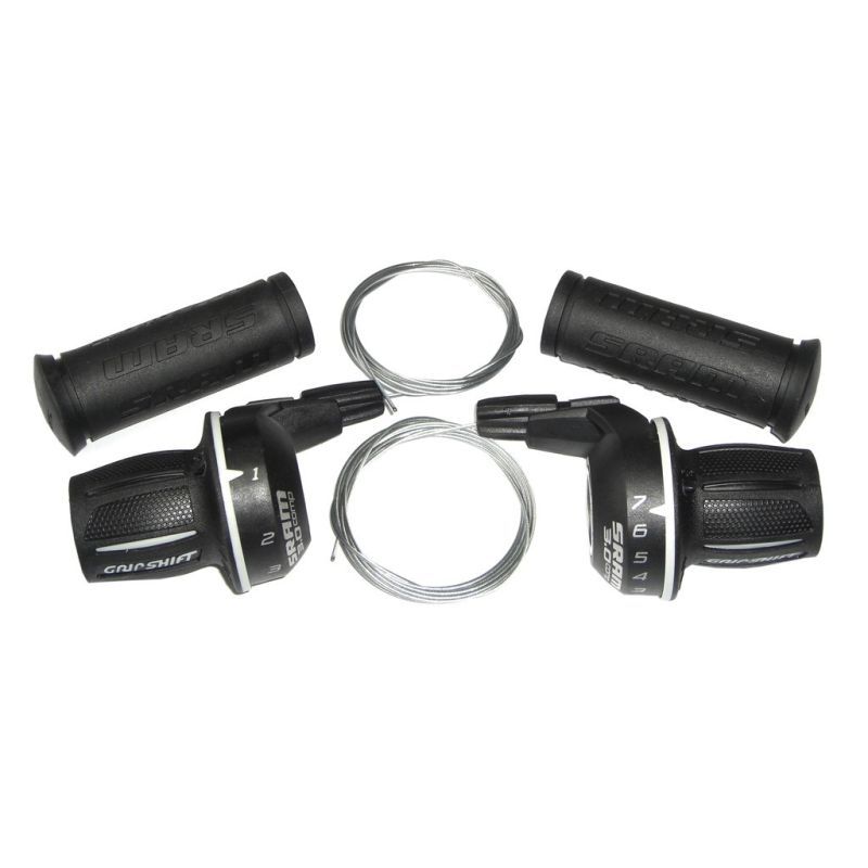 JEU MANNETTES SRAM GRIP SHIFT 3.0 COMP 7V.1:1 MICRO FRONT NOIRES
