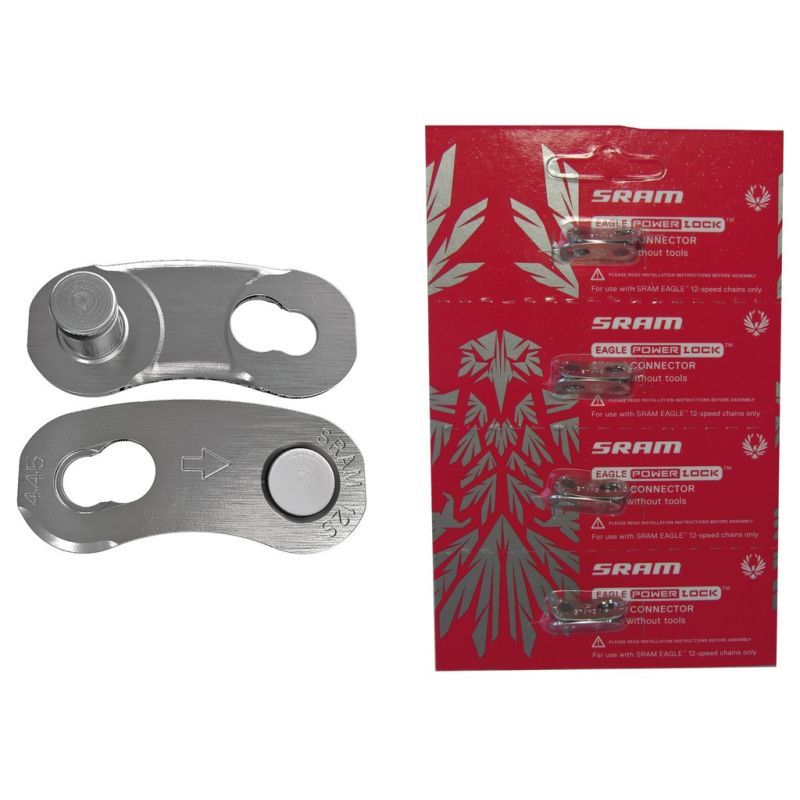 CONNECTEUR CHAÎNE SRAM EAGLE 12V ARGENT (4 UNITÈS)