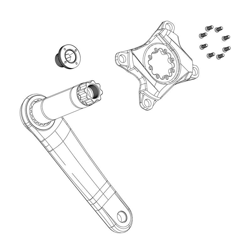 KIT VIS DE MANIVELLE AUTO-EXTRACTABLE SRAM DUB M18/M30 NOIRE