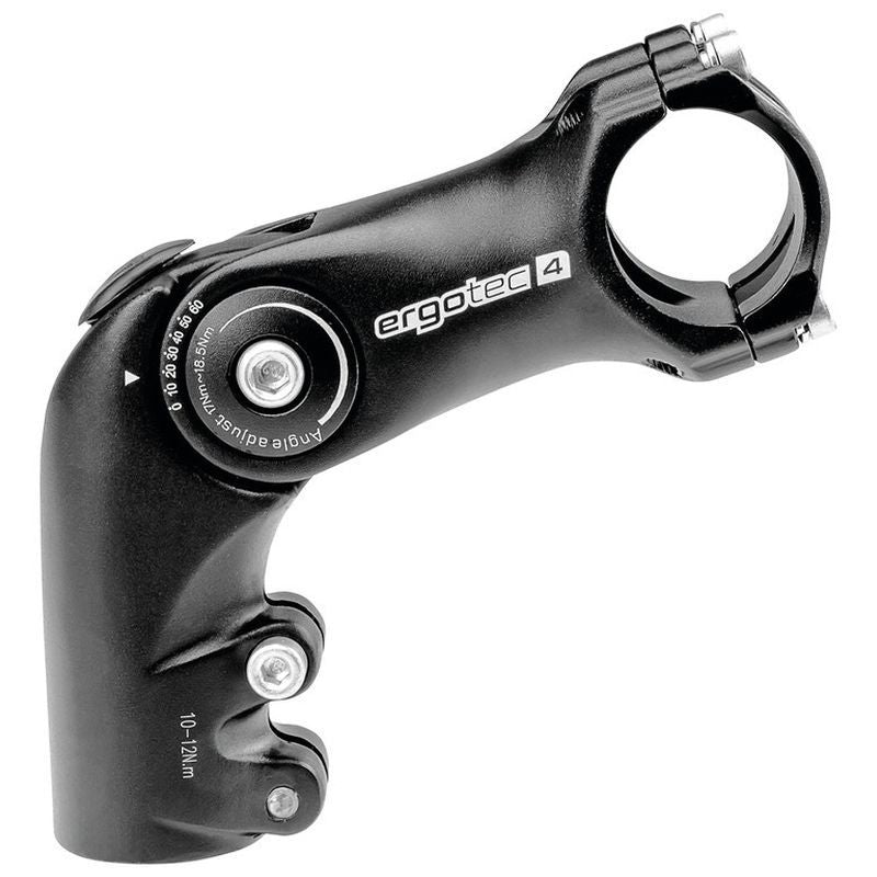 POTENCE ERGOTEC OCTOPUS 2 A-HEAD 50 90 mm 1-1/8" 31.8 ANGLE RÉGLABLE ALUMINIUM NOIRE