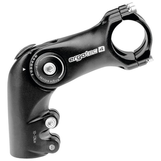 POTENCE ERGOTEC OCTOPUS 2 A-HEAD 50 90 mm 1-1/8" 31.8 ANGLE RÉGLABLE ALUMINIUM NOIRE