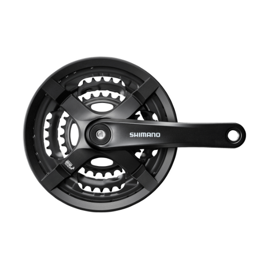SHIMANO Pédalier FC-TY501 Square 8/7/6 vitesse 170,0 mm 48-38-28T Noir Pour l'unité de boîtier de pédalier Avec garde-chaîne
