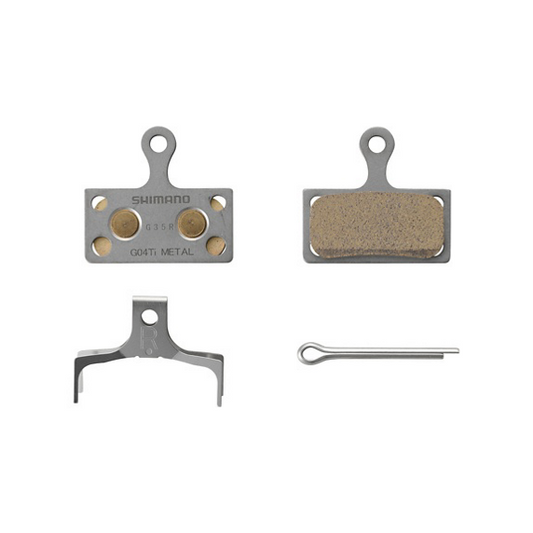 SHIMANO PLAQUETTE DE FREIN À DISQUE BP-G04TI-MX MÉTAL SANS AILETTE 1 paire