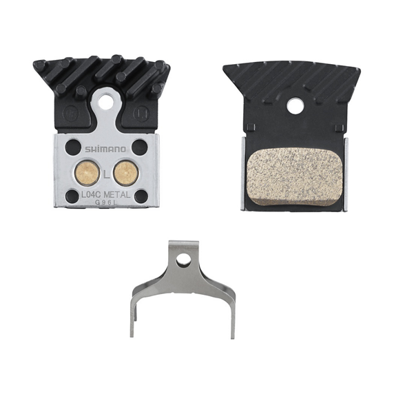 SHIMANO PLAQUETTE DE FREIN À DISQUE BP-L04C-MF MÉTAL AVEC AILETTE 1 paire