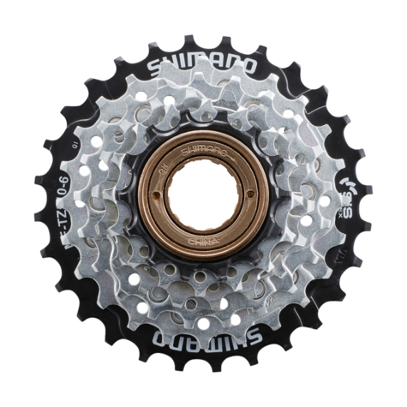 SHIMANO Roue-libre multivitesse MF-TZ510-6 6 vitesses 14-16-18-21-24-28T Sans protège-rayons