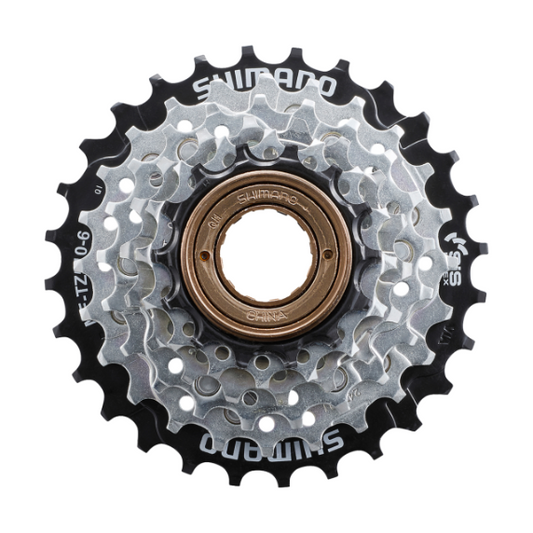 SHIMANO Roue-libre multivitesse MF-TZ510-6 6 vitesses 14-16-18-21-24-28T Sans protège-rayons