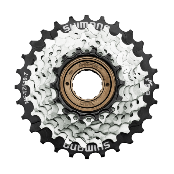 SHIMANO Roue-libre multivitesse MF-TZ510-7 7 vitesses 14-16-18-20-22-24-28T Sans protège-rayons