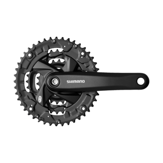 SHIMANO Pédalier FC-M371 Square 9 vitesse 175,0 mm 48-36-26T Noir Pour l’unité de boîtier de pédalier Avec garde-chaîne
