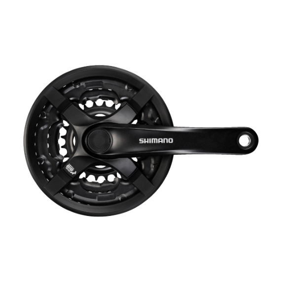 SHIMANO Pédalier FC-TY501 Square 8/7/6 vitesse 170,0 mm 42-34-24T Noir Pour l'unité de boîtier de pédalier Avec garde-chaîne