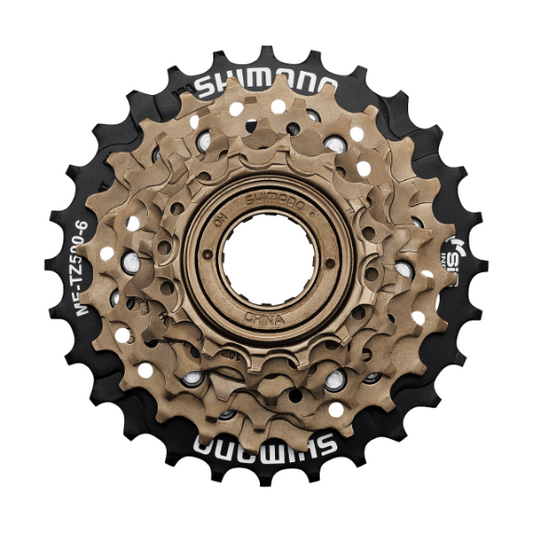 SHIMANO Roue-libre multivitesse MF-TZ500-6 6 vitesses 14-16-18-21-24-28T Sans protège-rayons
