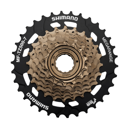 SHIMANO Roue-libre multivitesse MF-TZ500-7 7 vitesses 14-16-18-20-22-24-34T Sans protège-rayons