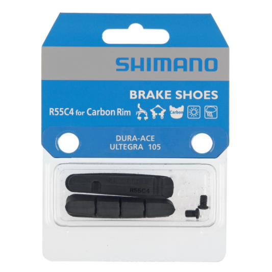 Patins de frein avec cartouche R55C4 et boulons de fixation pour jante carbone (paire)