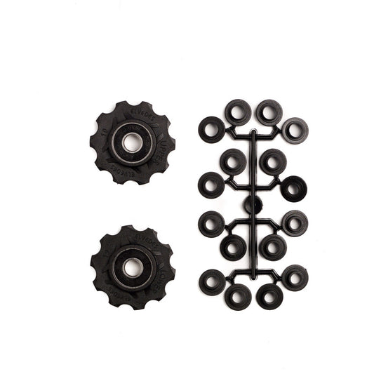 1 Kit Galets de derailleur 2 x 10 dents roulements annulaires incl. Spacer